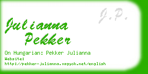 julianna pekker business card